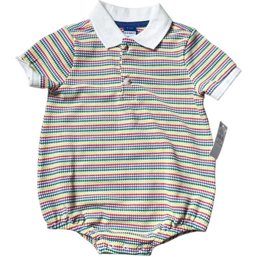 Old Navy Baby Short Sleeve Knit Snap Closure Onesie NWT  Sz 6-12 M